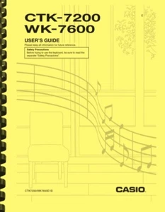 Casio WK-7600 CTK-7200 Keyboard USER'S GUIDE OWNER'S MANUAL - Picture 1 of 5
