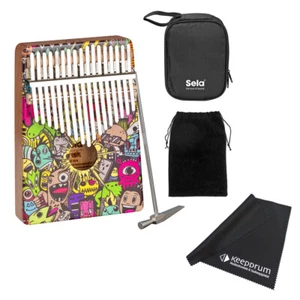 Sela SE254 Kalimba caoba 17 Little Monster + paño de microfibra keepdrum - Imagen 1 de 7