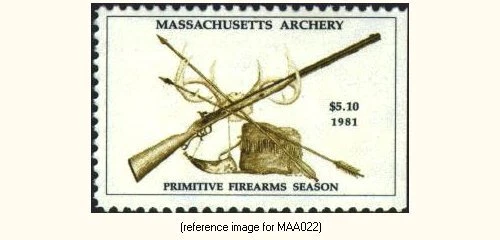 D2K Massachusetts Archery Stamp 1981 $5.10 - Image 1 of 1