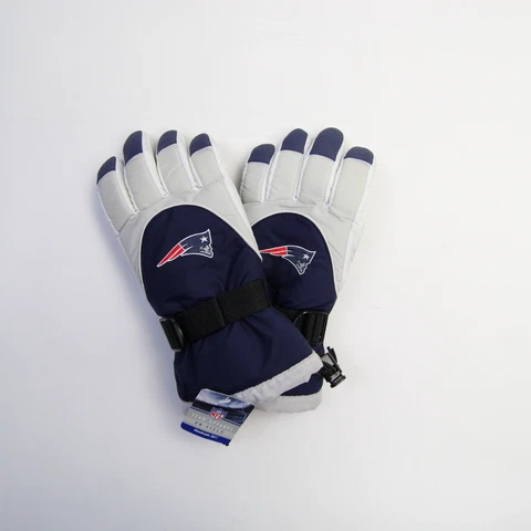 New England Patriots Reebok Gloves - Winter Men's Navy/Gray New Cover