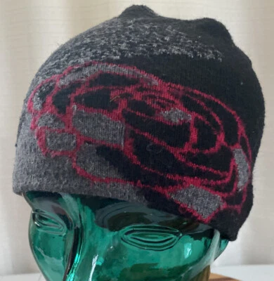 MUJER PISTILO MERINO MEZCLA LANA INVIERNO GORRO SOMBRERO OSFM NEGRO HECHO EN CANADÁ EN MUY BUENA CONDICIÓN 23 Foto 1 de 2