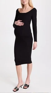 Hatch Long Sleeve Body Midi Dress Maternity Scoop Neck Long Sleeve  Small - Picture 1 of 16