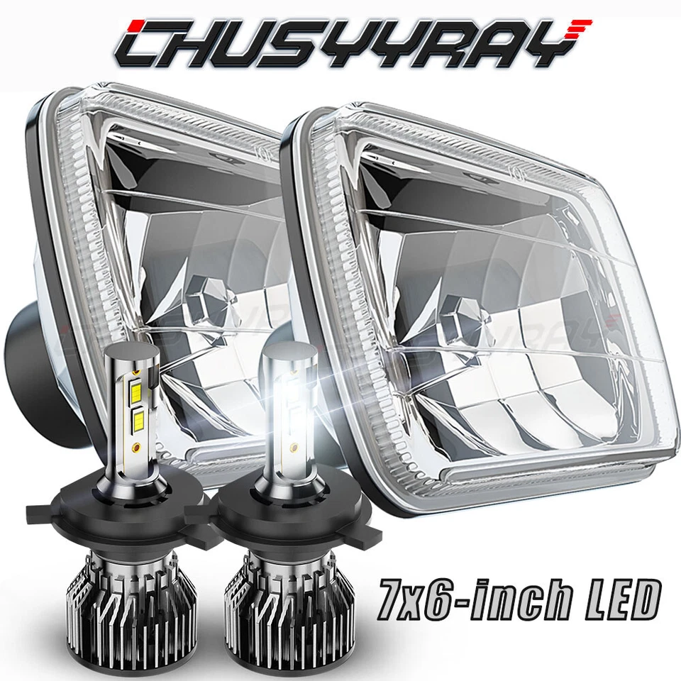 set of 2 7x6 5x7 led Headlights FIT Toyota Pickup 82-95 Tacoma 4Runner 1984-1991 - Image 1 of 4
