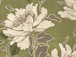 Amy Butler / Rowan Lotus TREE PEONY - Green - 2/3 yard plus - Picture 1 of 3