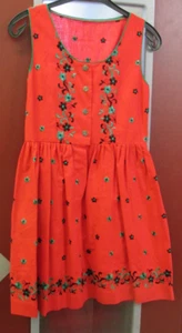 Damen Trachten Kleid Dirndl rot mit Stickerei Gr. 34 - Picture 1 of 2