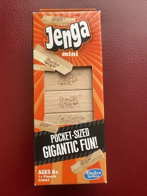 NIB Pocket Size Jenga Mini Wood Blocks  Stacking Family Game by Hasbro - Image 1 of 4