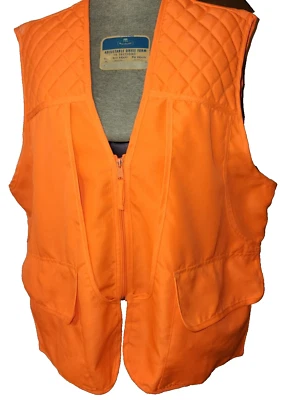 Game Winner Sportswear Hunting Vest Blaze Orange Size XL w/Game Pockets 10" Zip - Image 1 of 4