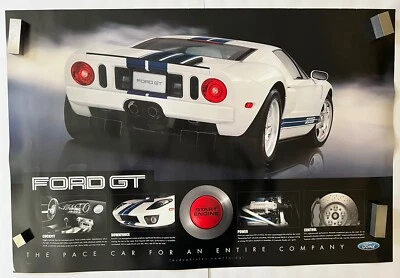 FORD GT GT40 Carroll Shelby Dealer Poster Print 24x36 Two Sided 2005 - Image 1 of 4
