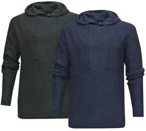 Suéter con capucha para hombre moderno de punto liso informal jumper tienda antigua S - 2XL - Imagen 1 de 2