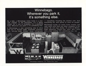 1987 Winnebago: Wherever You Park It Vintage Druckanzeige - Bild 1 von 1