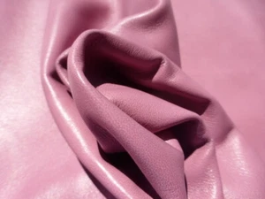 Lambskin leather hide Mauve Pink light weight smooth finish 1 1/2-2 oz - Picture 1 of 4