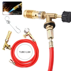 Mapp Gas Plumbing Turbo Burner Torch +Hose Propane Soldering Brazing Welding Kit - Picture 1 of 14