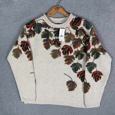 Marisa Christina вязаный осени свитер женщин средний листья все над печать новый с Ярлыками - Изображение 1 из 4