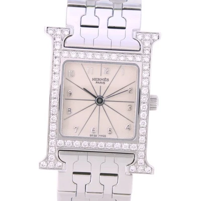 HERMES HH1.230 Bezel Diamond Heure H watch Watches Silver SilverDial Stain... — 第 1/4 张图片