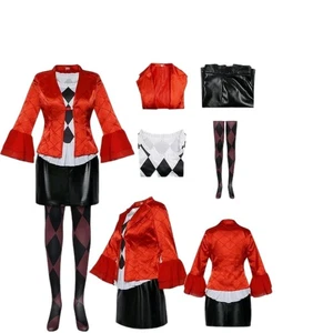 NEW Harley Quinn Costume Cosplay Outfit- 4 PIECE SET- Size Large  - Picture 1 of 5