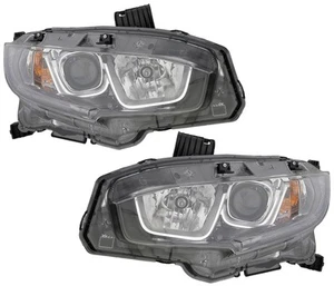 For Honda Civic 2016-2020 Halogen Headlights Pair Right&Left Side-CAPA Certified - Picture 1 of 9