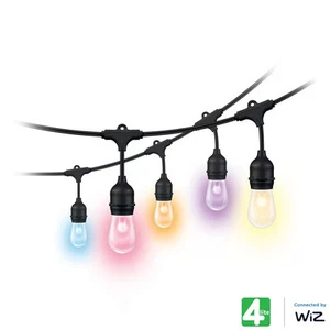 4Lite WiZ 48 Fuß Smart RGBW LED Außen Girlande Lichter - Bild 1 von 5