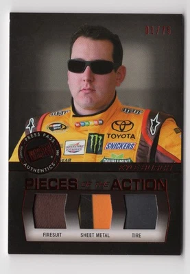 Kyle Busch 2013 Press Pass Redline Pieces of the Action Triple Relic Card /75 - Image 1 of 2