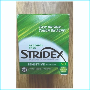 STRIDEX Sensitive with Aloe Alcohol‑Free Acne Pads – 90 Soft‑Touch Pads - Picture 1 of 15