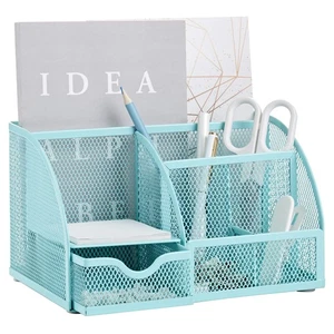 Mesh Desk Organizer Office mit 7 Fächern + Schublade/Schreibtischordnung Cand... - Bild 1 von 9