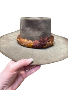 Cappello da cowboy vintage Stetson Billy The Kidd in feltro marrone Fedora 8" - Foto 1 di 8