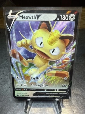 Meowth V SWSH004 SWSH: Sword & Shield Promo Cards Holo - Image 1 of 2