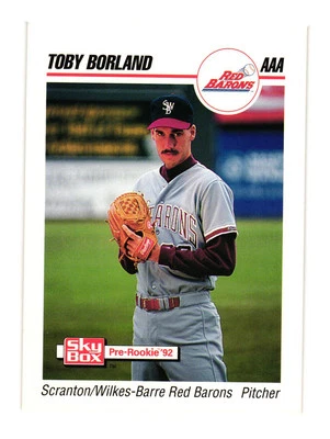 1992 SkyBox AAA #217 Toby Borland Scranton/Wilkes-Barre Red Barons - Image 1 of 2