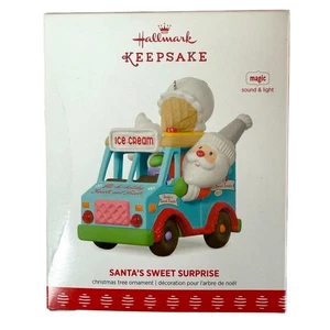 Hallmark Santa's Sweet Surprise Ice Cream Truck Magic Ornament Magic 2017 NEW - Picture 1 of 5