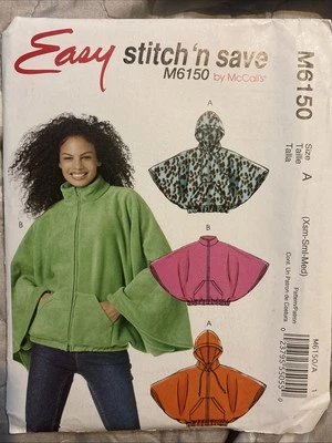Stitch ‘n Save M6150 Women’s Misses’ Capelets Size XS-MED Sewing Pattern Uncut - Image 1 of 2
