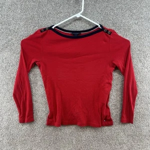 Tommy Hilfiger Women's Sweater Size Medium Red Long Sleeve Pullover - Picture 1 of 10