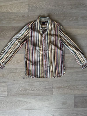 Camisa Paul Smith Júnior Listrada Manga Longa, Tamanho 12, Ligeiramente Usada - Imagem 1 de 4