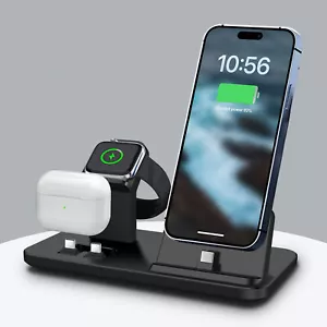3in1 USB-C Fast Charger Dock Desktop Charging Station For Apple Watch iPhone 16 - Picture 1 of 16
