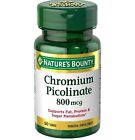 Nature's Bounty Chromium Picolinate 800 mcg Mineral Supplement, 50 Tablets