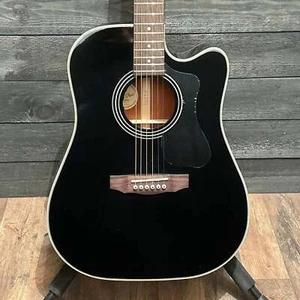 Guild D-140CE Dreadnought Acoustic Electric Guitar - Black - Picture 1 of 12