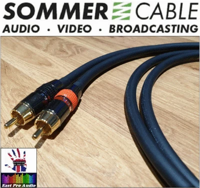 Sommer SC SPIRIT Phono RCA HiFi Cable Gold Plated RCA 1m 2m 50cm multi listing