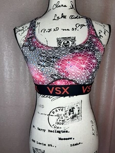 Victoria’s Secret VSX Sports Bra Blue Red Black Victoria Sport Logo Unlined L - Picture 1 of 8