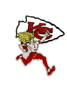 Kansas City Chiefs Sticker Running Chief 4” - Picture 1 of 2