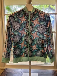 Adidas Fish Print Long Sleeve Full Zip Track Jacket Green/Black Girls Size XL - Picture 1 of 10