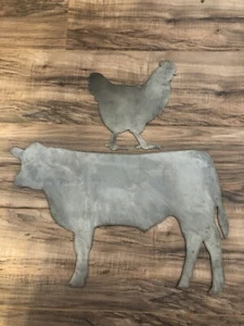 Farm Yard Sign Animal Cattle Fresh Beef Eggs Organic Farmers Market Cow Dairy - Picture 1 of 5