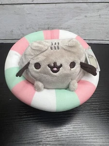 Gund Pusheen Summer 2018 Plush 5.5" Stuffed Grey Cat w/Swim Float - Picture 1 of 11