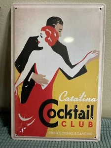 Vintage Advertising Metal Sign - Catalina Cocktail Club Dancing Couple - Picture 1 of 2