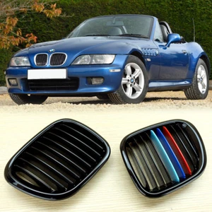 Z Series Coupe Gloss Black M-Color Front Kidney Hood Grille 1996-2002 Fit BMW Z3 - Picture 1 of 6