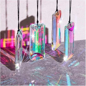 4pc Crystal Suncatcher Rainbow Prism Hanging Ornament Home & Meditation Decor US - Picture 1 of 9