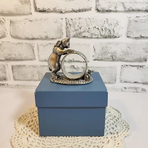 Vintage Reed & Barton 1823 Collection Napkin Ring Cat and Mouse 1999 - Picture 1 of 11
