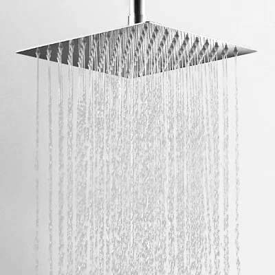 Kopfbrause Regendusche Regenbrause Brausekopf Duschkopf Edelstahl 8/10/12 Zoll - Bild 1 von 4