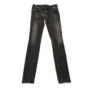 Pantalones de mezclilla Diesel para mujer ajustados cintura baja grises elásticos bigotes W27 L32 grupée - Imagen 1 de 14