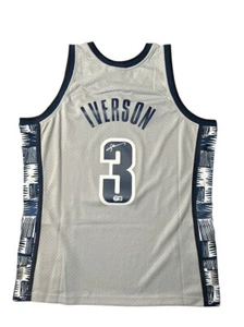 Allen Iverson Signed Georgetown Hoyas Mitchell & Ness Jersey (Beckett) - Picture 1 of 5