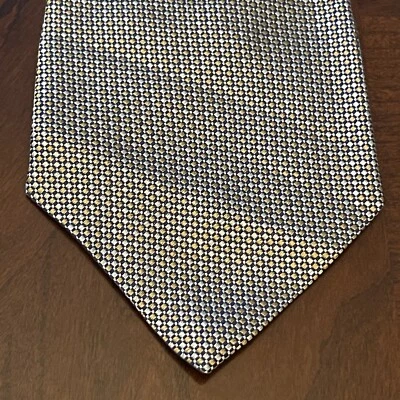 Corbata Geoffrey Beene dorada 100 % seda para hombre hecha en Italia Foto 1 de 4