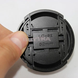 52mm Center Pinch Snap on Front Cap Cover For Sony Canon Nikon Lens Filter J ❤- - Picture 1 of 3