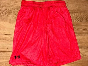 YOUTH UNDER ARMOUR SHORTS SIZE MEDIUM RED NWT $30 - Picture 1 of 2